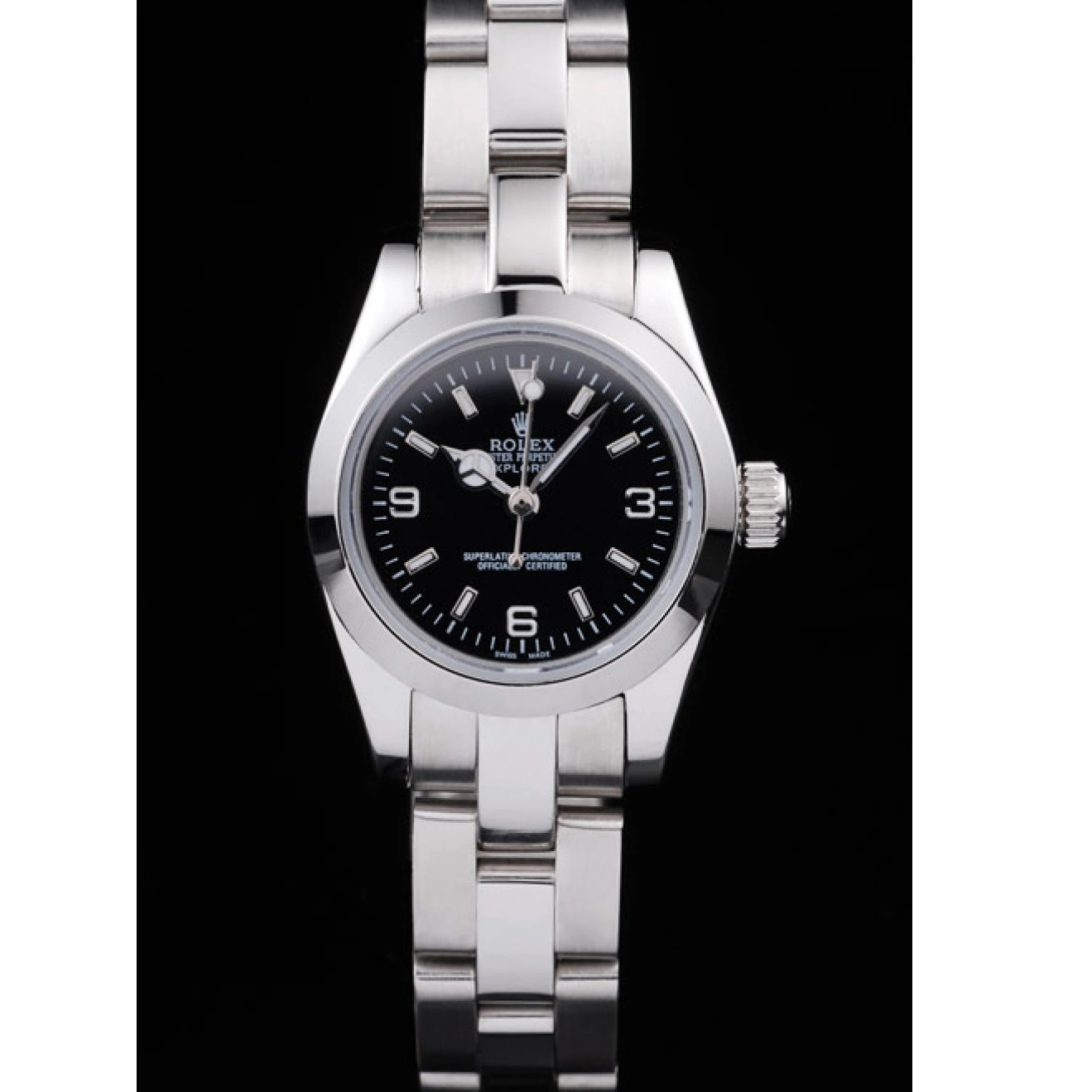 MiroTime 0715 Rolex Explorer Polished Stainless Steel Black Dial 98089